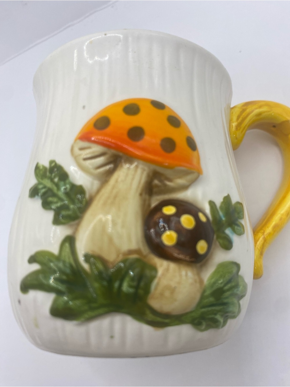 Vintage Merry Mushroom Ceramic Coffee Mug *Chipped* - Picture 3 of 14